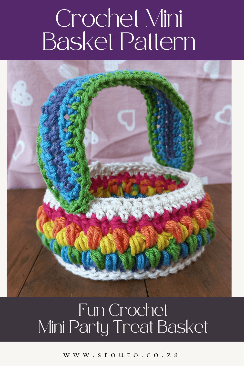 Fun Party Treats Mini Crochet Basket Pattern