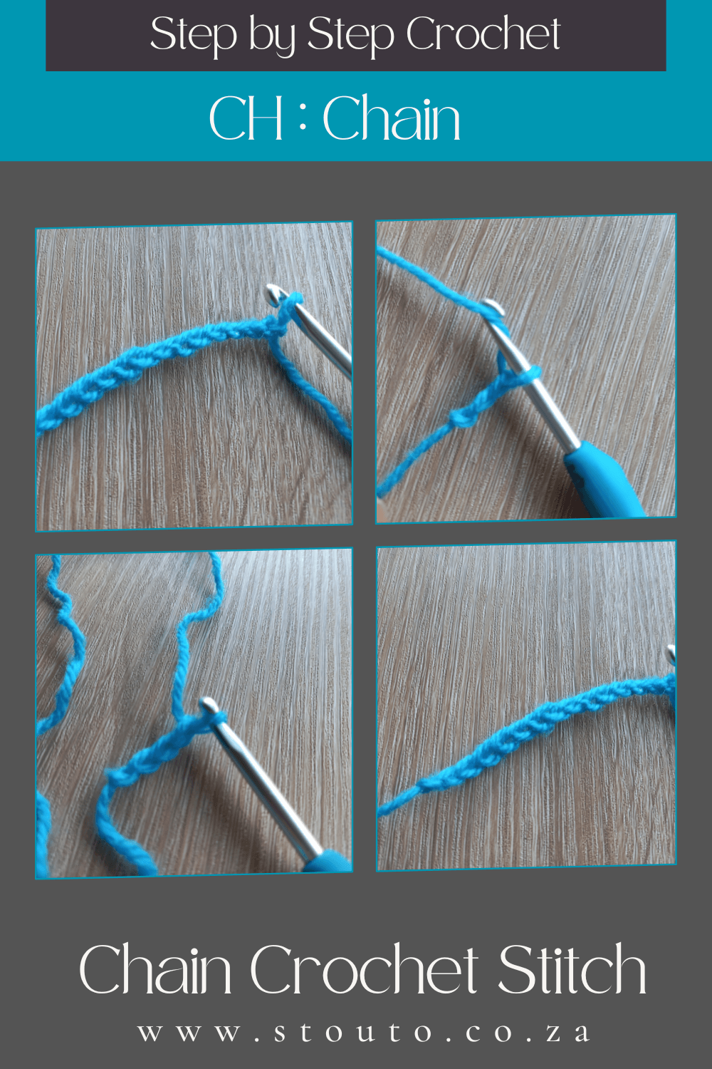 Basic beginners guide on crochet chain stitch