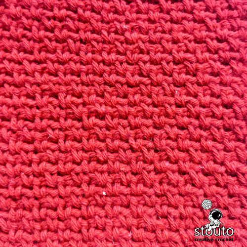 Moss Stitch in Crochet Step-by-Step Instructions (US Terms)