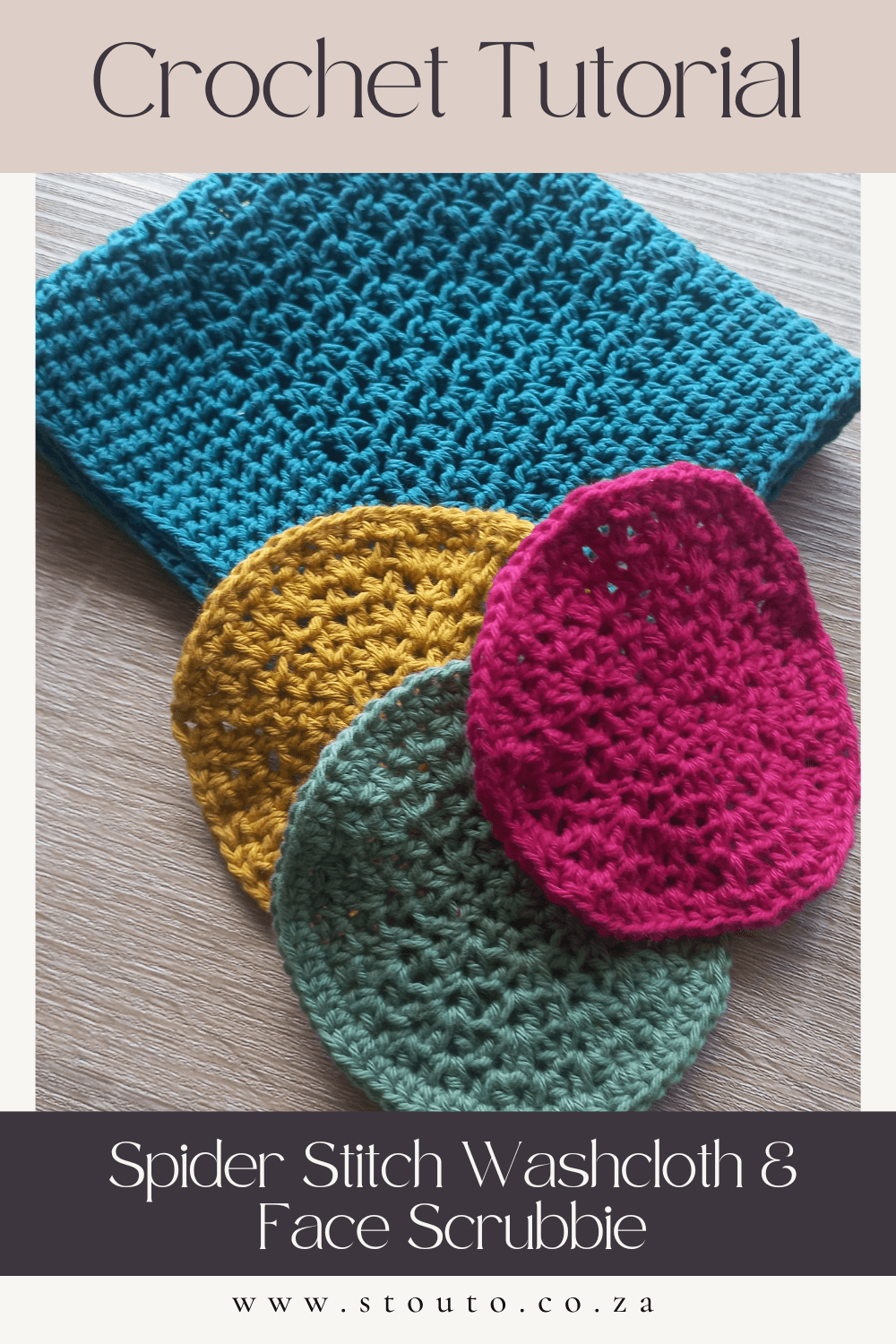 Spider Stitch Washcloth & Face Scrubbie Complete Step by Step Crochet Tutorial