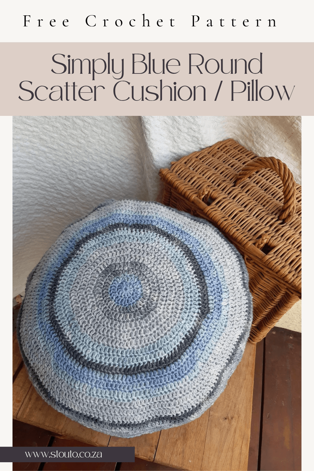 Easy Crochet Cushion Pattern – Simply Blue