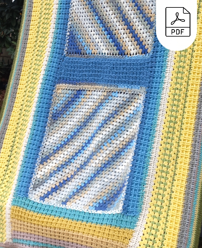 Mix and Match Waffle Stitch Blanket Pattern