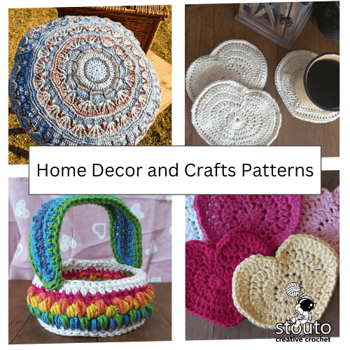 Crochet home decor and craft pattern collection