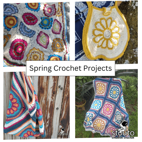 Spring crochet projects in light and fresh color palettes