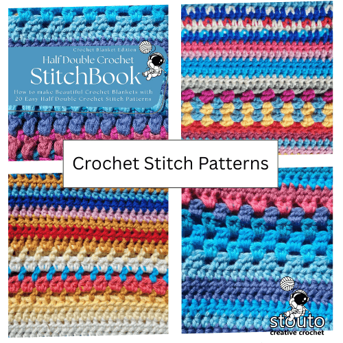 Crochet stitch pattern collection with textured designs