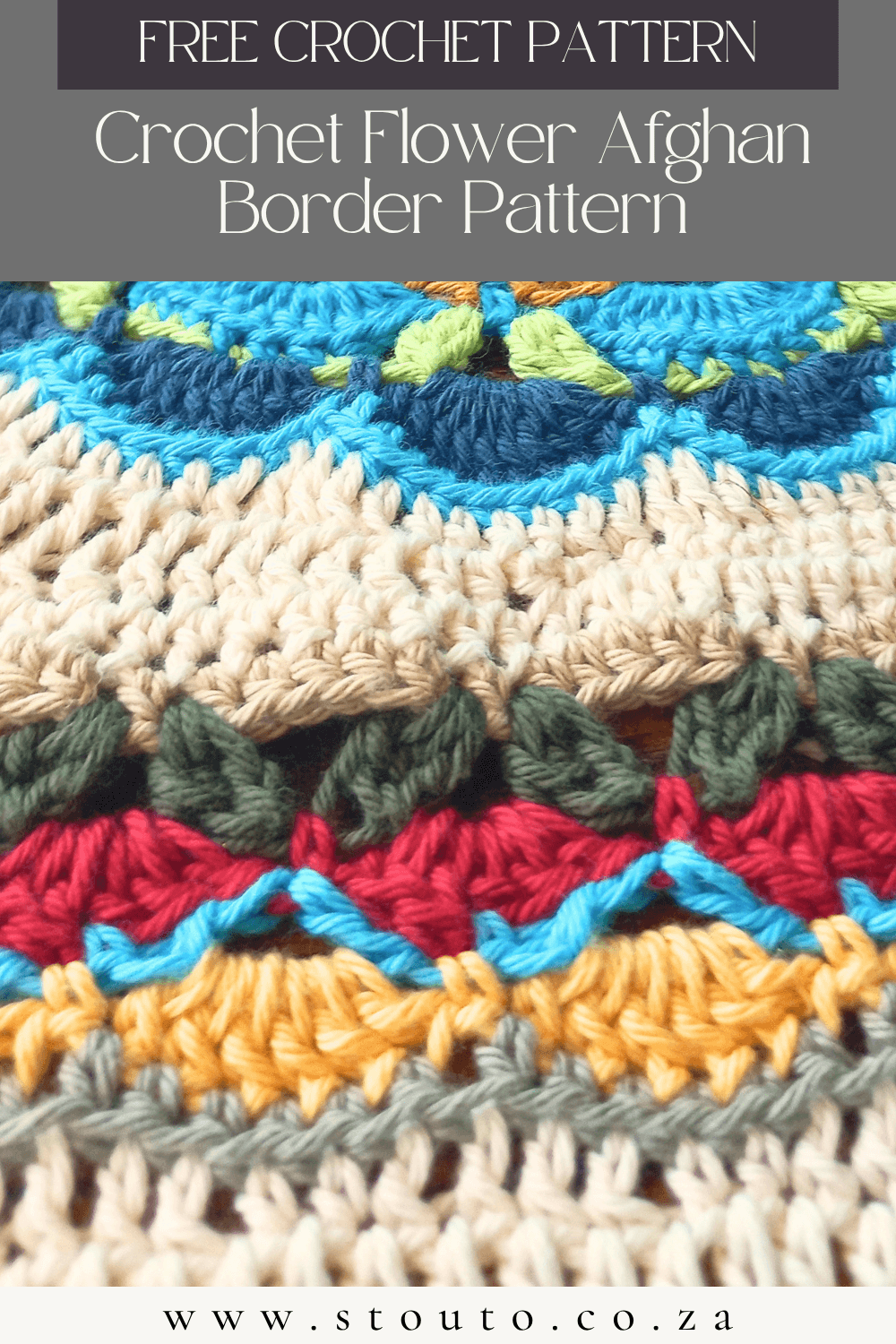 Crochet Flower Blanket Border Pattern for Lapghans and Throws