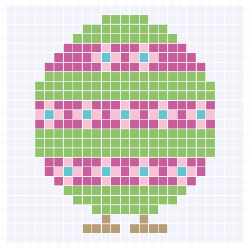 C2C Graph for Easter Egg with chicken legs pattern