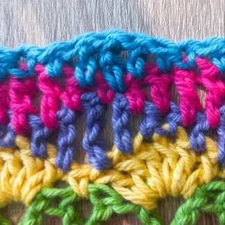 Making waves with standard crochet stitches