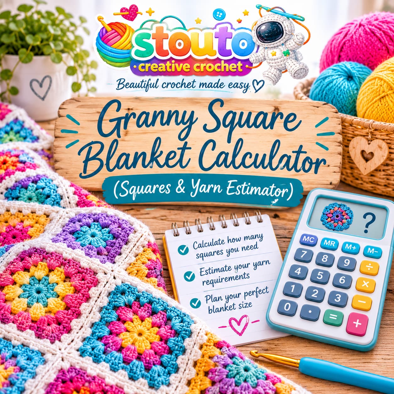 Granny Square Blanket Calculator (Squares & Yarn Estimator)
