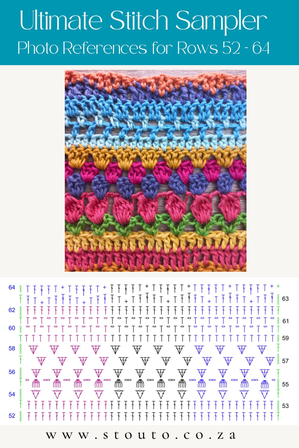 Ultimate Stitch Sampler Blanket – Photo Reference for Rows 40 to 76
