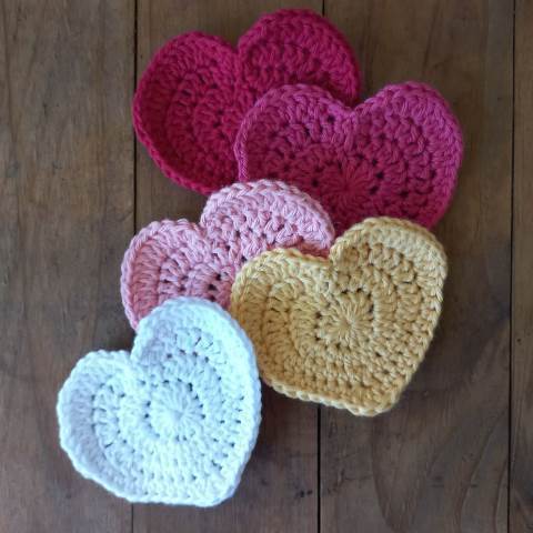 Easy crochet hearts are super versatile for any crochet craft project