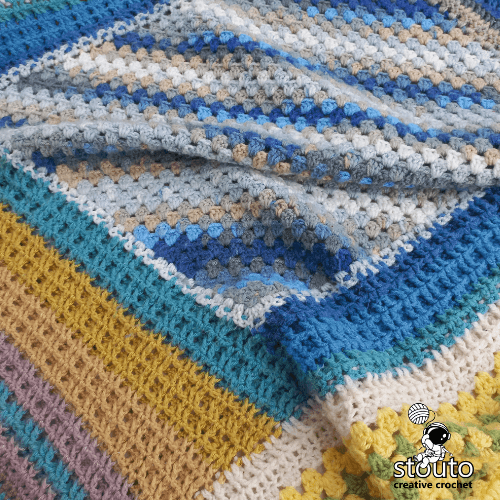 Cozy warm crochet pattern made from waffle stitch patterns