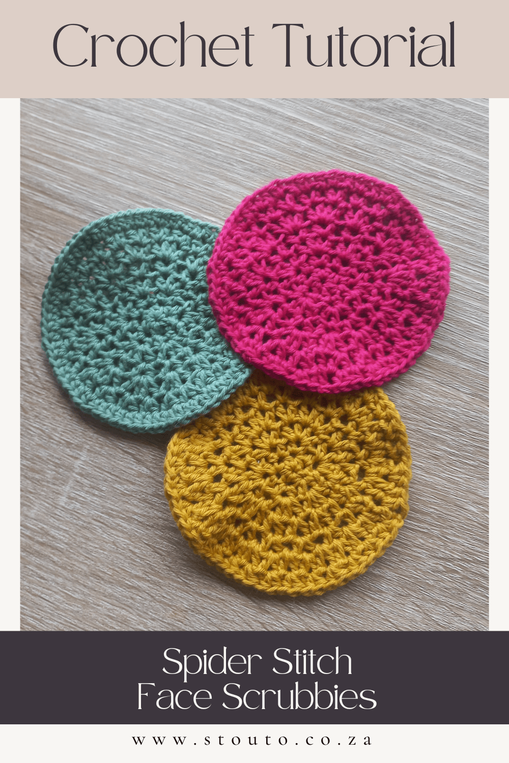Spider Stitch Face Scrubbie Complete Crochet Tutorial
