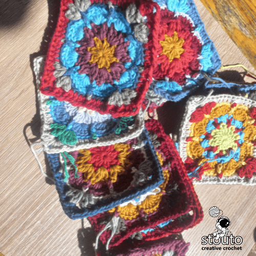You will need to complete the number of squares your require for you blanket size
