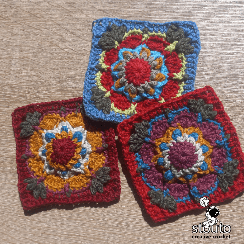 Free granny square pattern crochet tutorial squares 02