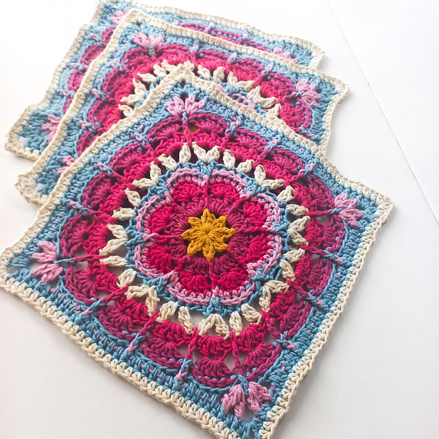 How many large flower granny squares will I need to create my blanket