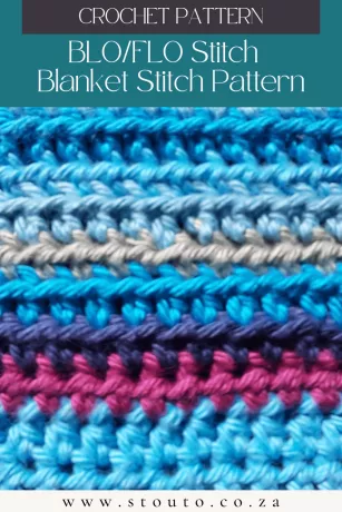 Crochet Blanket pattern using the FLO/BLO Half Double Crochet Stitch Pattern