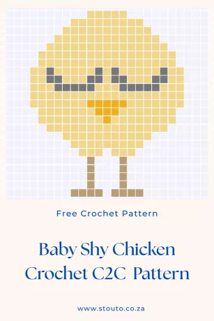 Cute Shy Little Baby Chicken C2C Graph and Pattern
