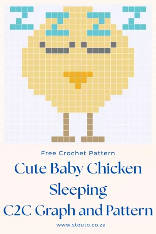 Cute Baby Chicken Sleeping C2C Graph and Pattern