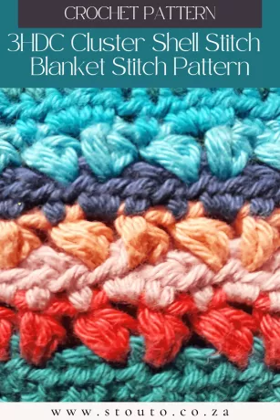 create a beautiful blanket with the half double crochet cluster shell stitch pattern