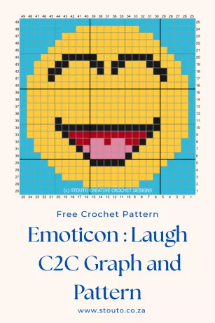 C2C Crochet Pattern Emoticon Love Eyes