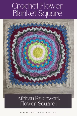 African Patchwork Flower Square 01 Free Online pattern