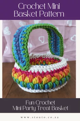 Fun Party Treats Mini Crochet Basket Pattern