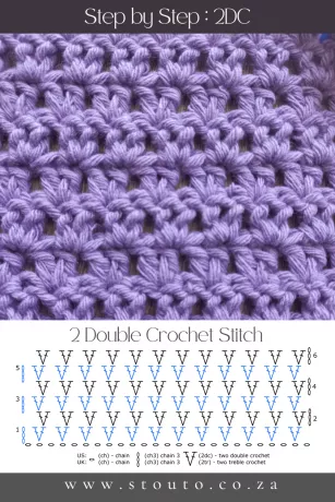 2 Double Crochet (2 DC) Stitch Step-by-Step Beginner Guide