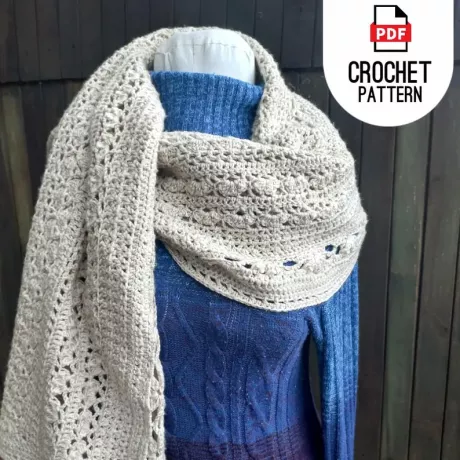 Winter Blanket Scarf – Crochet Pattern Purchase the PDF Pattern Download