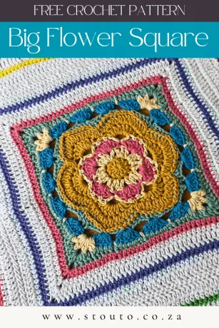 Big Flower Square – Free Crochet Square Pattern