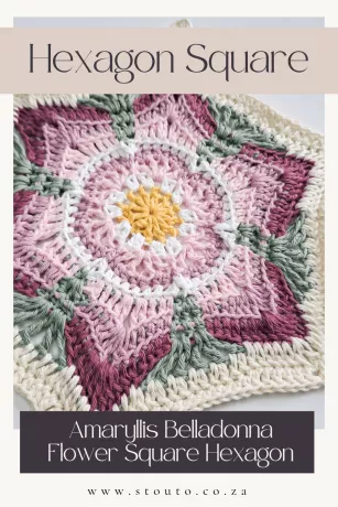 Amaryllis Belladonna Flower Hexagon Blanket Square