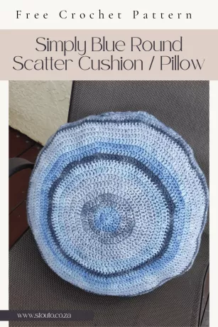 Simply Blue Round Scatter Cushion – Super Easy Beginner Tutorial