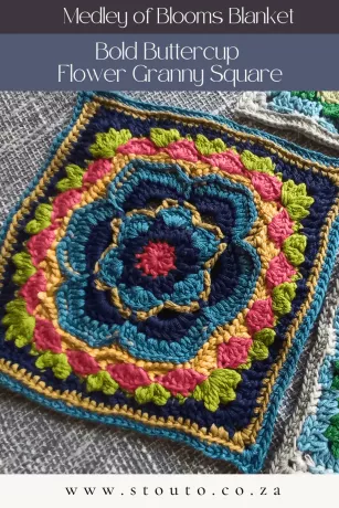 Flower Large Granny Square Pattern – Bold Buttercup Crochet Square
