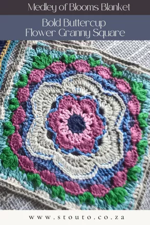 Large Floral Granny Square Crochet Pattern