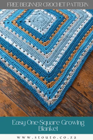 Crochet blanket yarn colour layout with coordinated shades