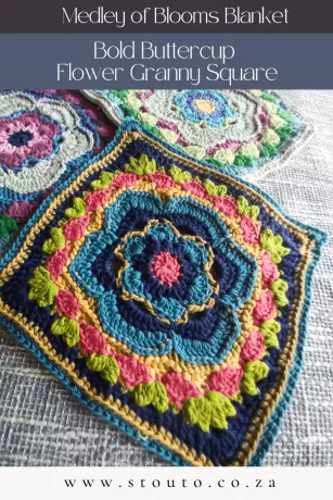 Statement Flower Granny Square – Crochet Square Pattern