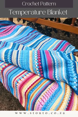 Test out all your favorite crochet stitches with this fun temperature blanket pattern