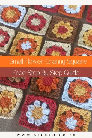Free Pattern Small crochet flower granny square