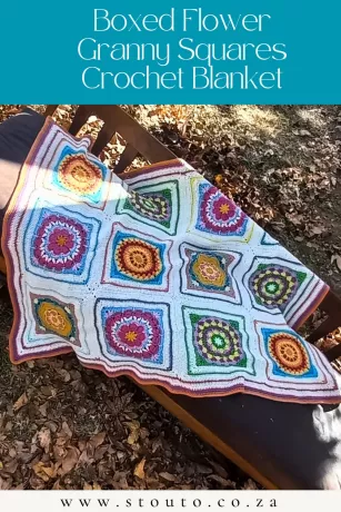 Boxed Flower Granny Squares blanket Pattern