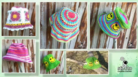 Easy crochet Bucket Hats