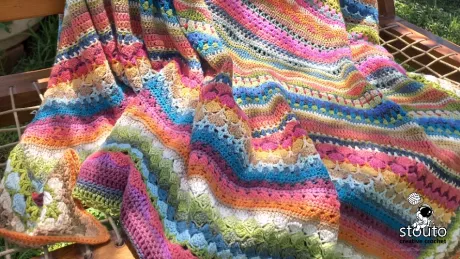 Crochet stitch sampler blanket pattern