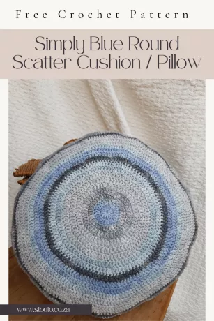 Simply Blue Round Scatter Cushion – Super Easy Beginner Tutorial