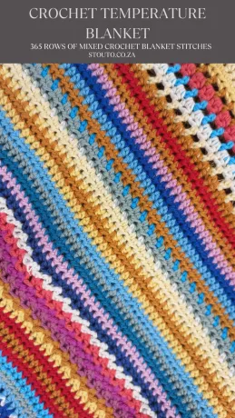 Crochet temperature blanket all year round printable template