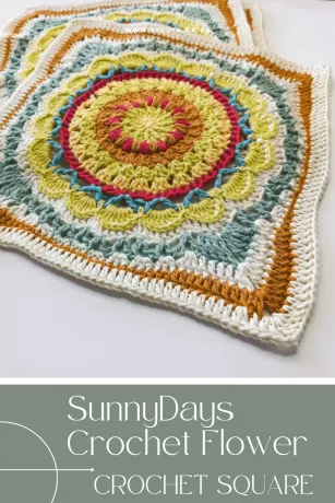 Sunnydays Granny Square is a free large crochet square pattern designed for confident beginners and up. Featuring puff stitches, easy repeats, and clean edges, it’s ideal for blankets, cushions, and crochet-along projects.