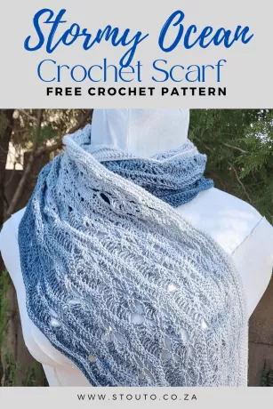 Easy lacy crochet scarf pattern, perfect wedding scarf