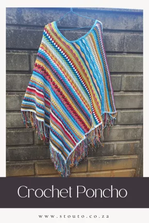 Purchase the women's crochet Poncho Pattern on Etsy and Raverly