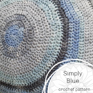 Easy Beginner Crochet Pillow Pattern – Simply Blue 