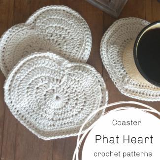 Coaster Heartshaped crochet pattern 