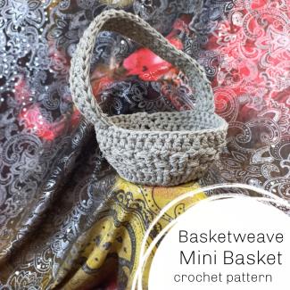 Basket weave Crochet Mini basket 