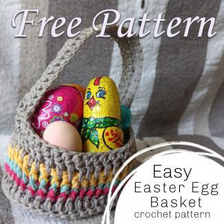 Free Easy Easter Egg Crochet Basket 